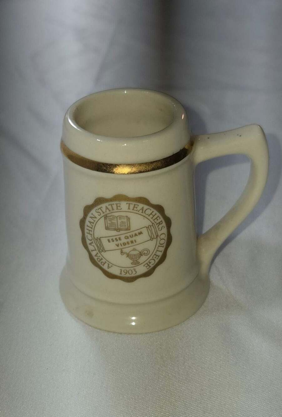 Appalachian State Teachers College Vintage Ceramic Miniature Stein Mug
